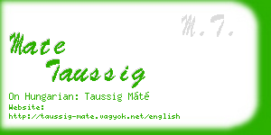 mate taussig business card